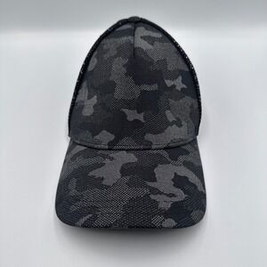 Lululemon Hat Cap SnapBack Men Black Camo Mesh Trucker Adjustable Athletic Gym